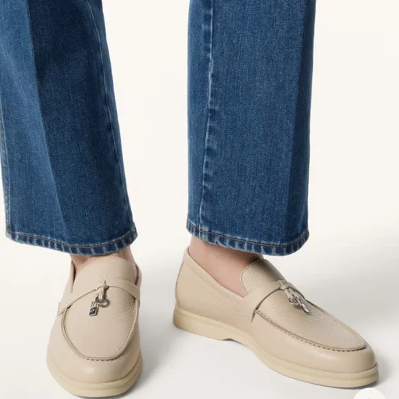 Loro Piana Summer Charms Leather Loafers - Picture 5 of 6